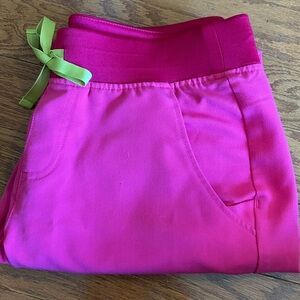 Hot pink joggers FIGS scrubs